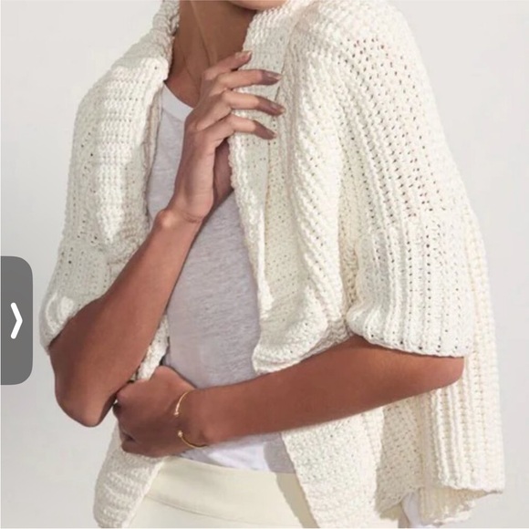 Brochu Walker Fida Handknit Shrug Cream Knit Women's Cardigan in Almond - Picture 10 of 15